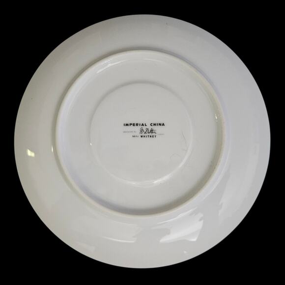 Imperial China W Dalton Whitney 5671 Gray Scroll Platinum Trim Saucers Set 2 - Picture 3 of 6